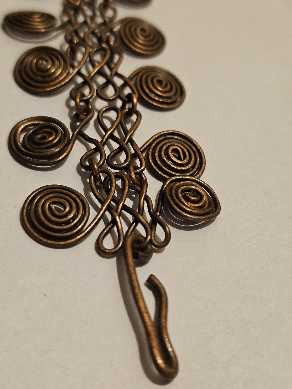 Handcrafted Copper Spiral Bracelet  - Vintage-Inspired Women Jewelry
